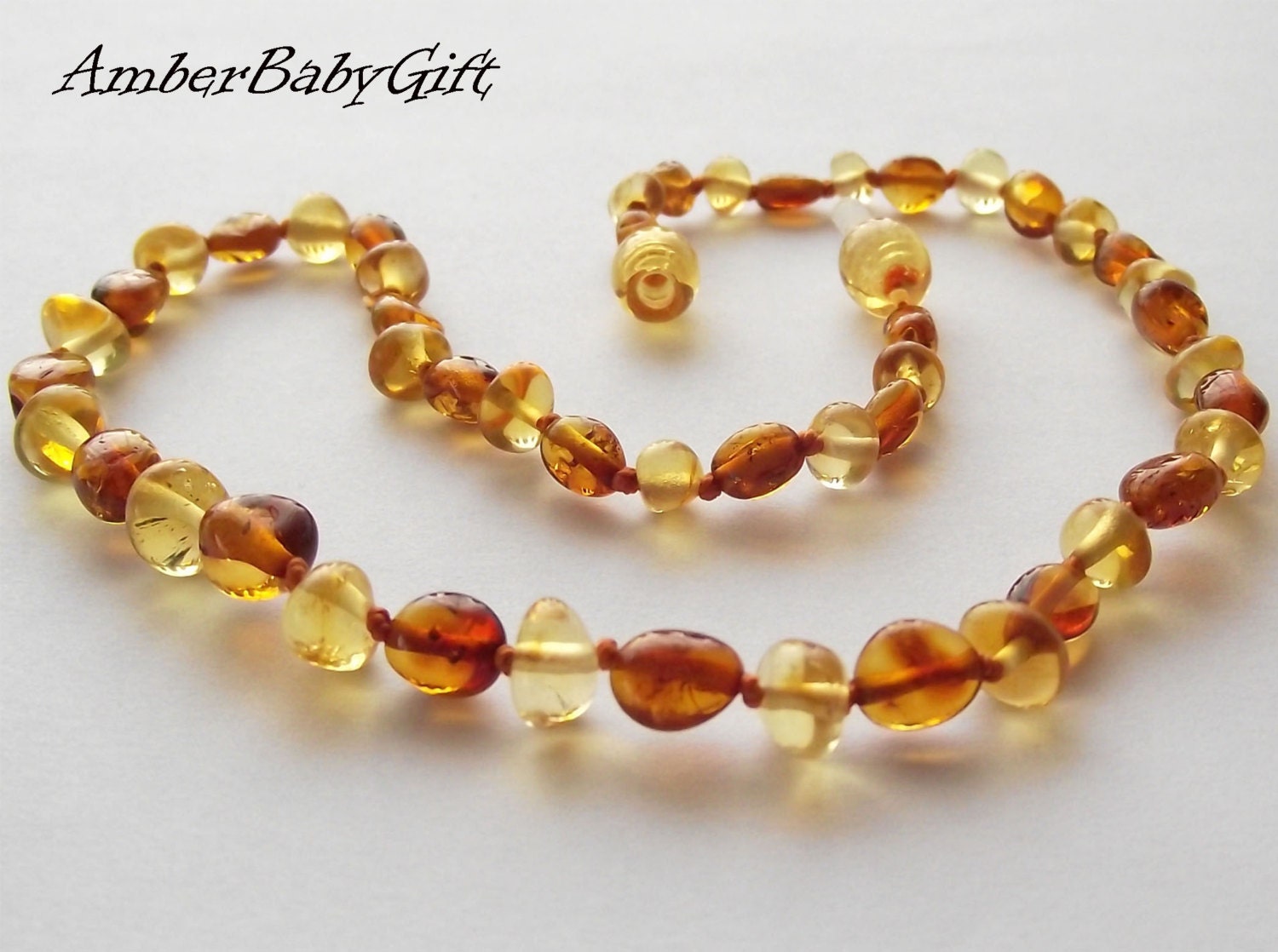 Baltic Amber Teething Necklace Baby Necklace Lemon and
