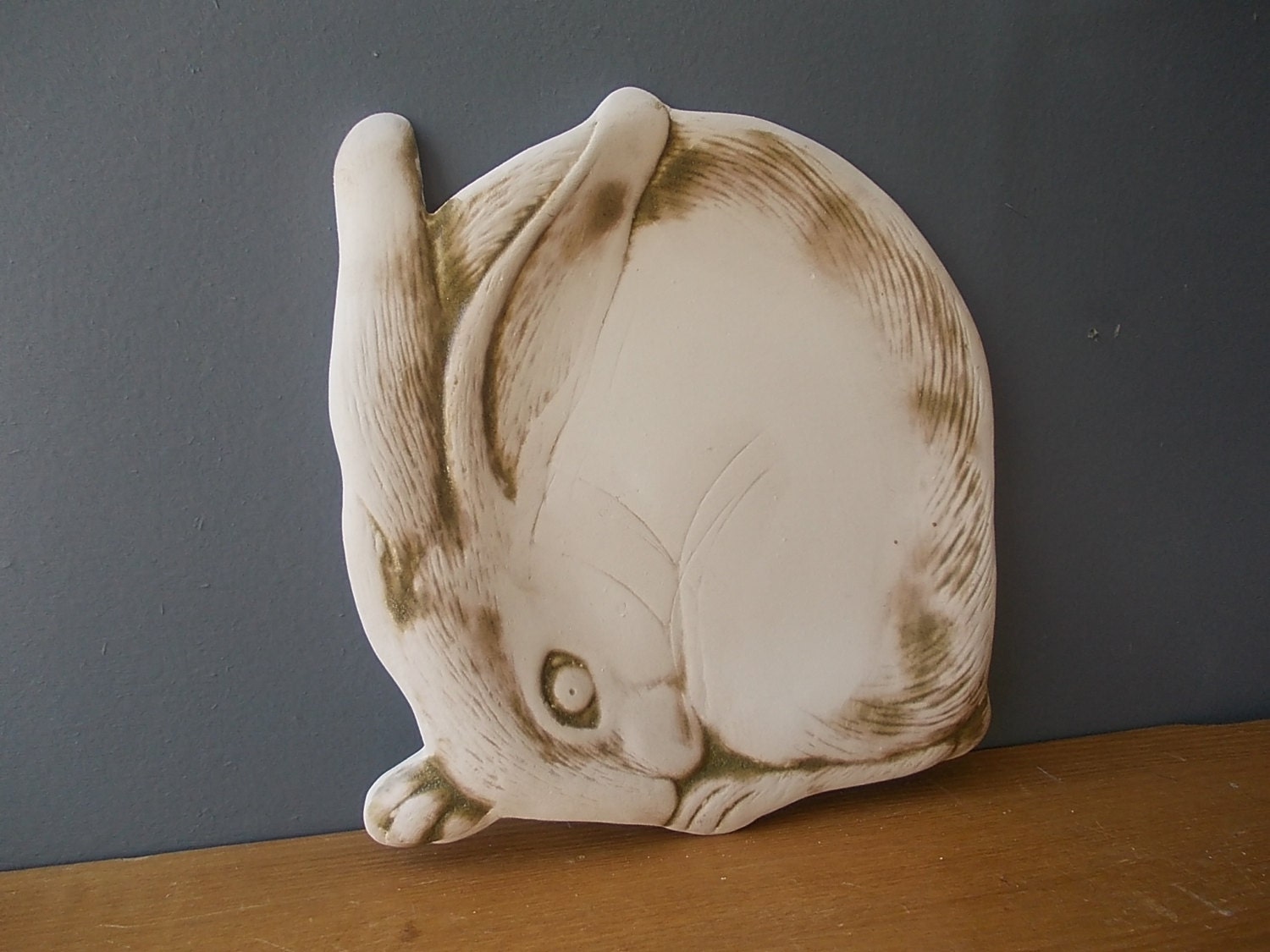 RABBIT Plate / Decorative Hare Dish / Ceramic by CERAMICSbyVITA