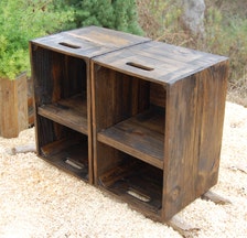 crate wooden tables crates side nightstand wood diy furniture pallet unique reclaimed table end night dog pair stand nightstands storage