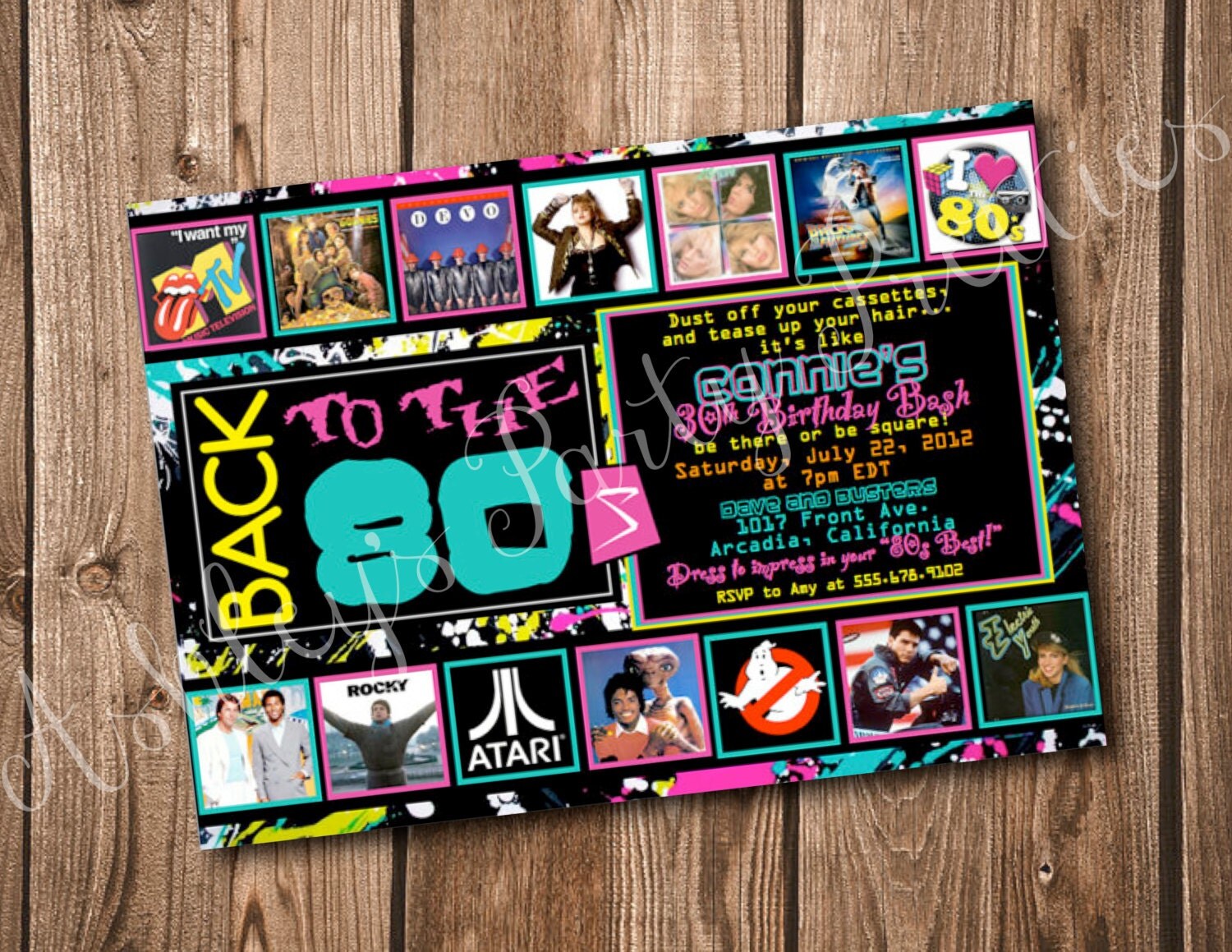 80's Party Invitation