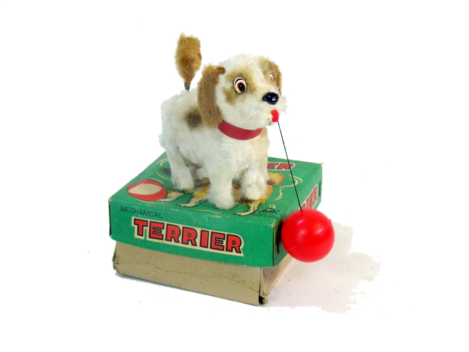 Vintage Toy Windup Dog Terrier Japan Alps Toy Box by ScrappyPuppy