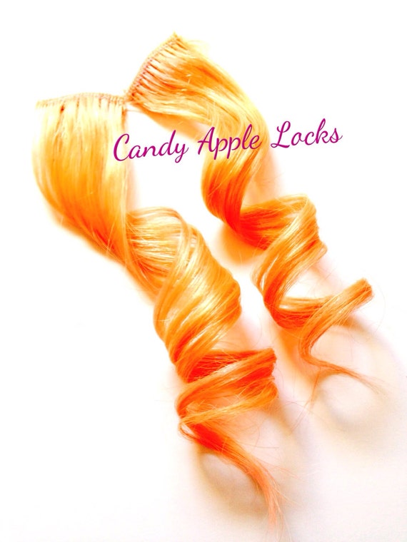 Items similar to Coral Peach Hair Extensions, orange pink Human Hair Clip in Pieces, Festival