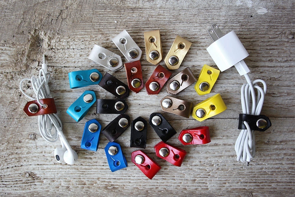 iPhone Cord Organizer Leather iPhone Lightning Charger Cord