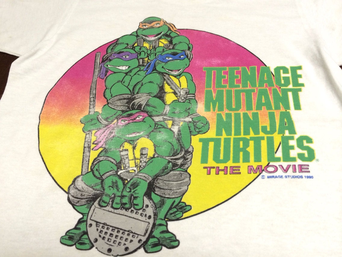 TMNT The Movie 1990 Vintage Tshirt/ RARE XXS Teenage Mutant