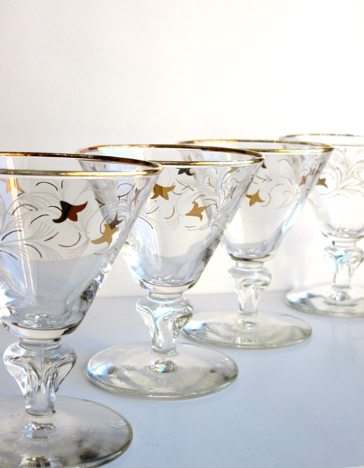 Vintage Cordial glasses Libbey Glassware by LemonRoseStudio