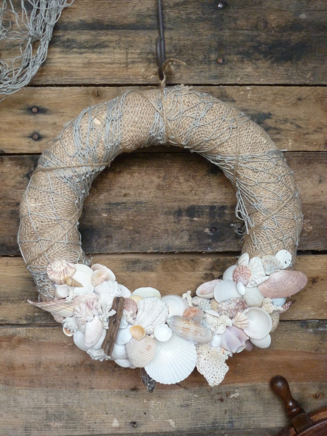 Sea Shell Wreath Natural Seashells Home Decor Front Door