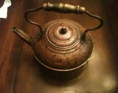 LARGE Vintage Copper Tea Kettle from Rome LARGE Vintage Copper Tea Kettle from Rome