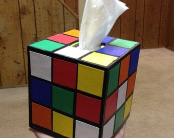 Rubix Cube Tissue Box Cover - Not Made of Yarn