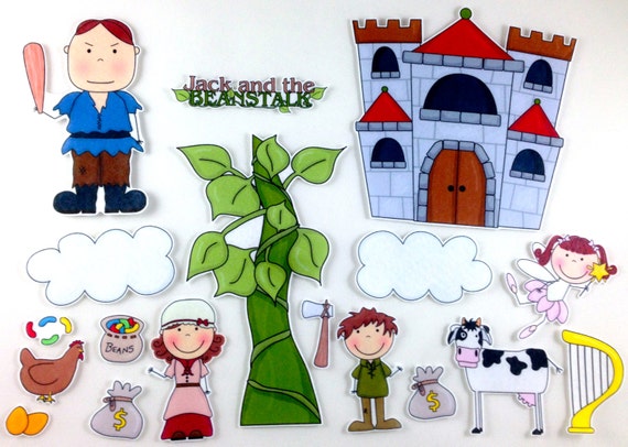 Jack and the Beanstalk Felt Board Story Set by byMaree on Etsy