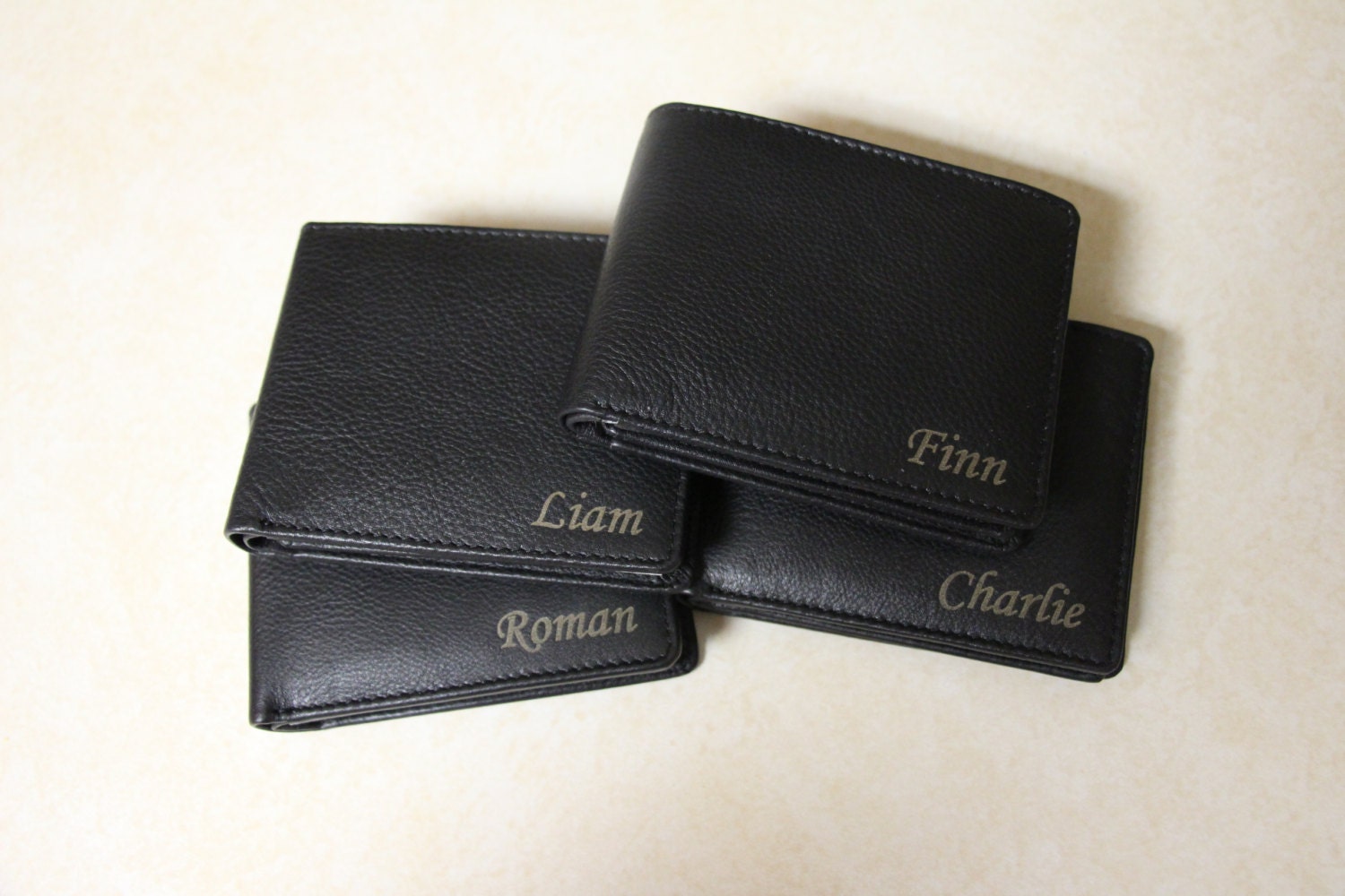 Personalized Leather Wallet Groomsmen Gifts Groomsman Gift