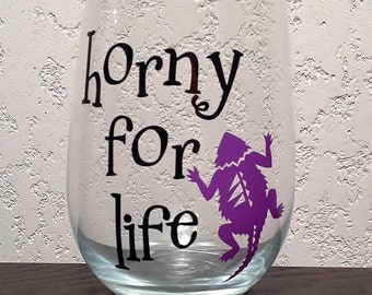 Horny for Life - Texas Christian University Glass