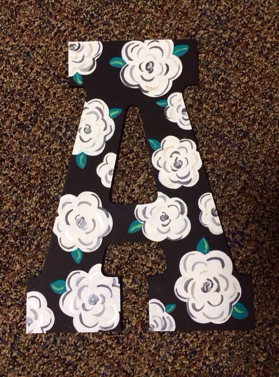 Hand painted letter 13 by ShortsNBowsNSuch on Etsy