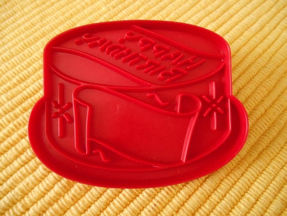 Items similar to A Red Happy Birthday Cake Cookie Cutter