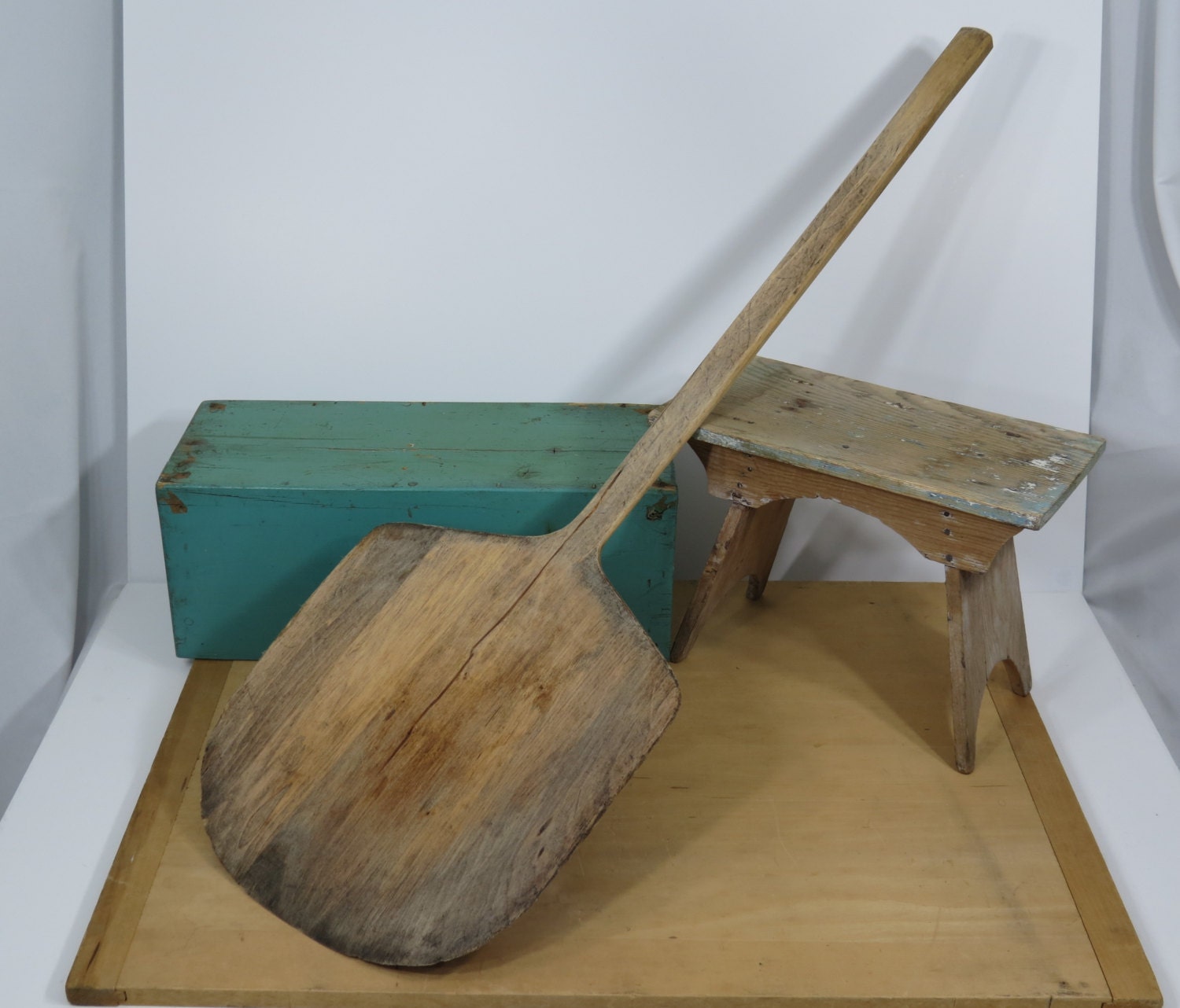 Old Pizza Peel Wooden Paddle to Use or For by 13thStreetEmporium