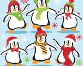 80% OFF SALE Penguins clipart commercial use, vector graphics, digital clip art, digital images - CL586 Il_170x135