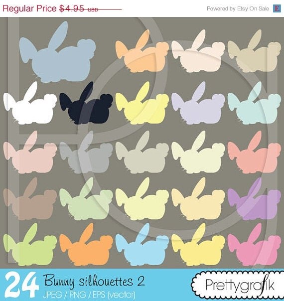 40% OFF SALE bunny rabbit clipart commercial use, vector graphics, digital clip art, digital images - CL509 Il_570xn