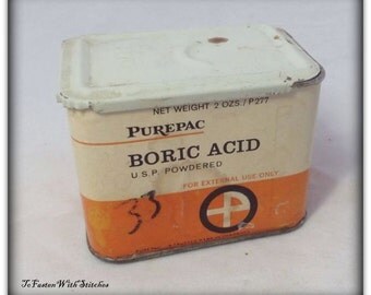 Purepac Powdered Boric Acid Tin in 2 oz size
