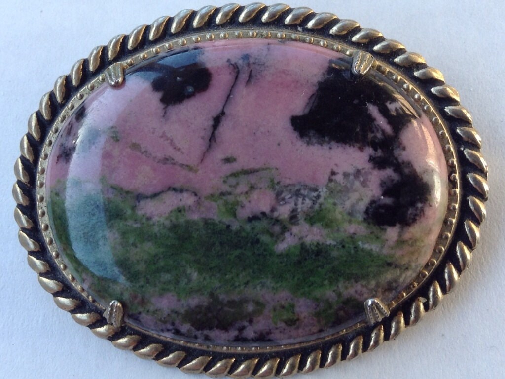 Vintage Rhodonite Brooch Limekiln Creek California – Haute Juice