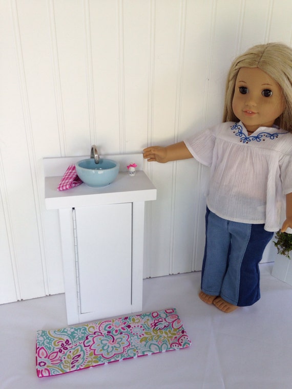 Bathroom sink and fits American Girl by QueenEmmaDesigns