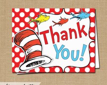 Unique dr seuss thank you cards related items | Etsy