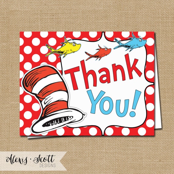 Dr Seuss Thank You Card Free Printable