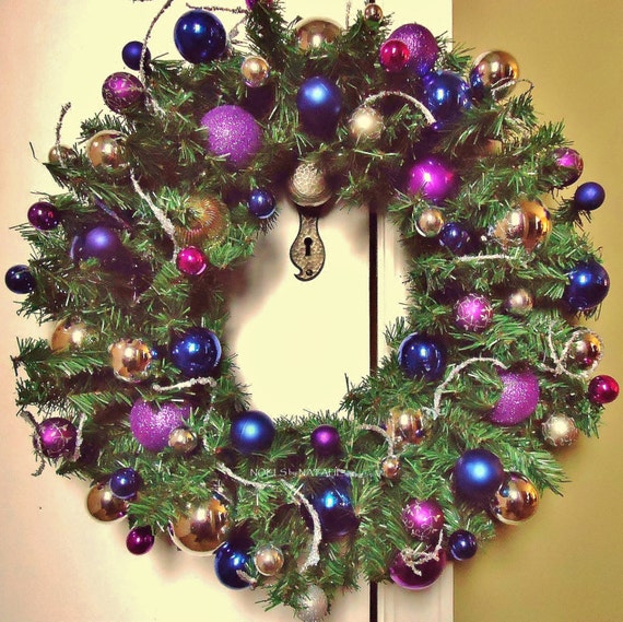 24 purple blue and silver christmas wreath by noelsbynatalie 24 purple blue and silver christmas wreath by noelsbynatalie