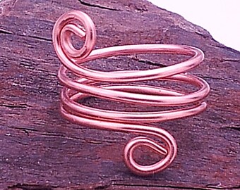 Copper Wire Knuckle Ring / Ring Size 5,5 Gemotica Gift for her Hip Boho Wirework Jewelry