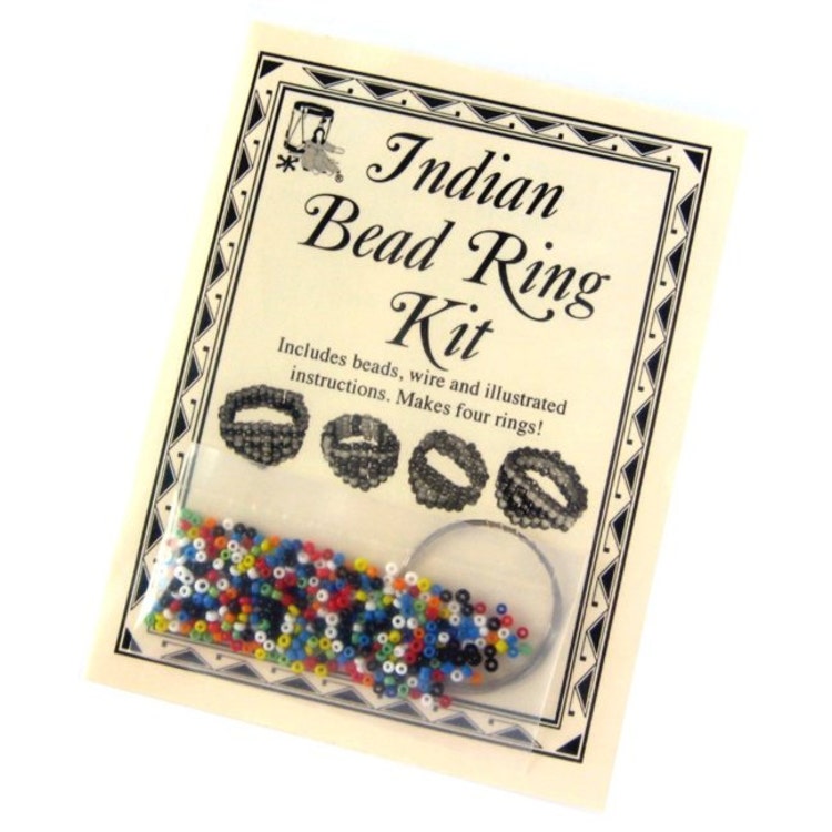 Indian Bead Ring Kit Makes 4 Bead Rings hft6001 by CraftedGift