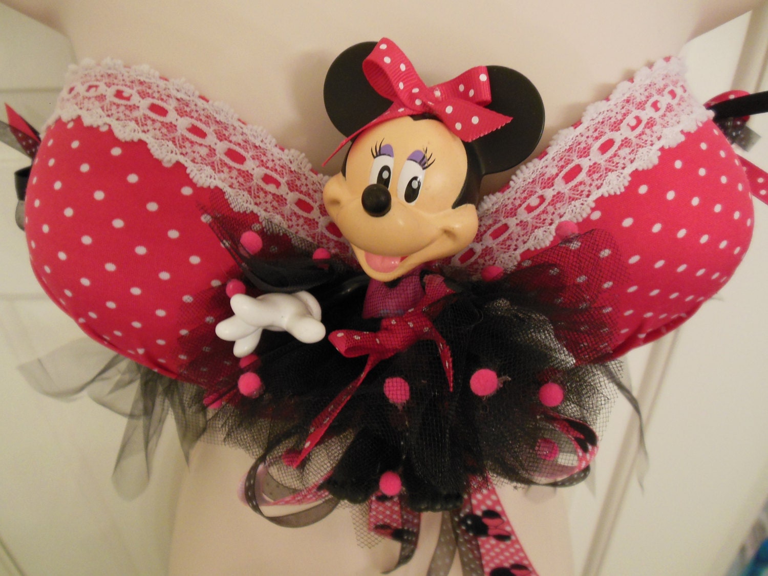 Pink Minnie Mouse Decorated Bra Size 44C By VioletCastleCostumer