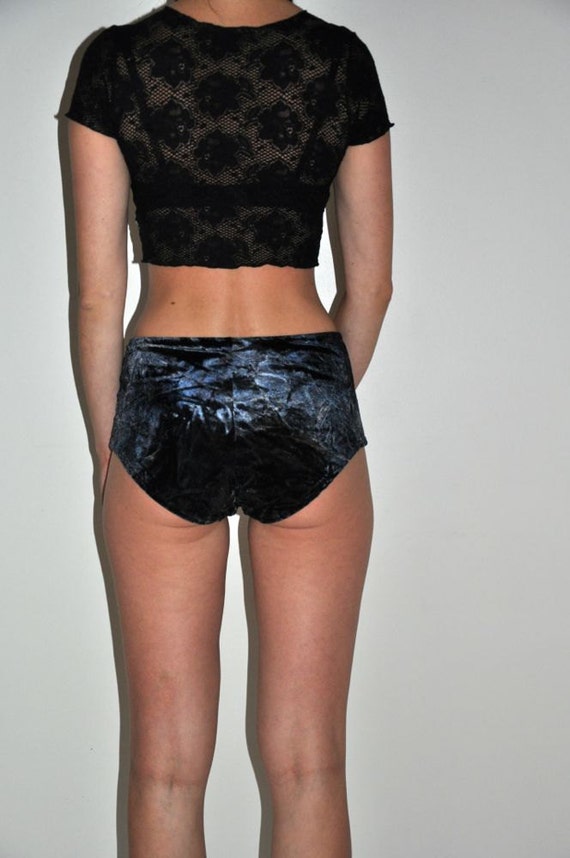 Vintage 90's Velvet High Waisted Panties by BlackPaganVintage