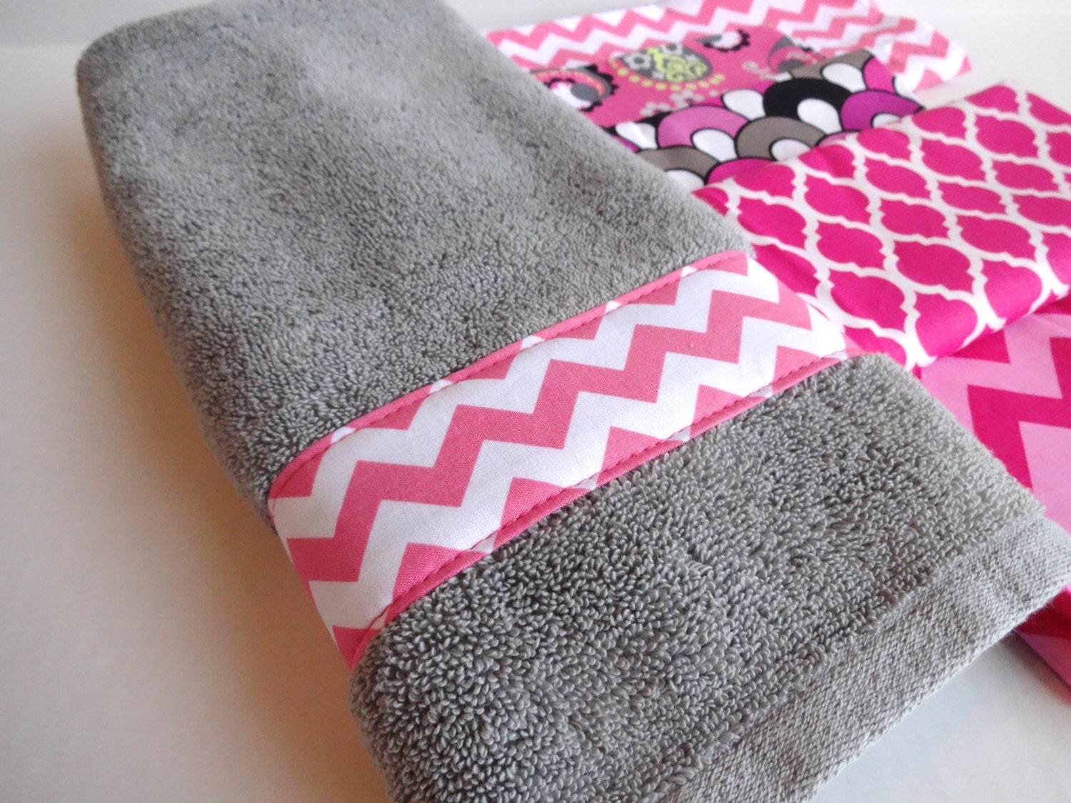 Pink and Grey Towels hand towels towel sets bath towels