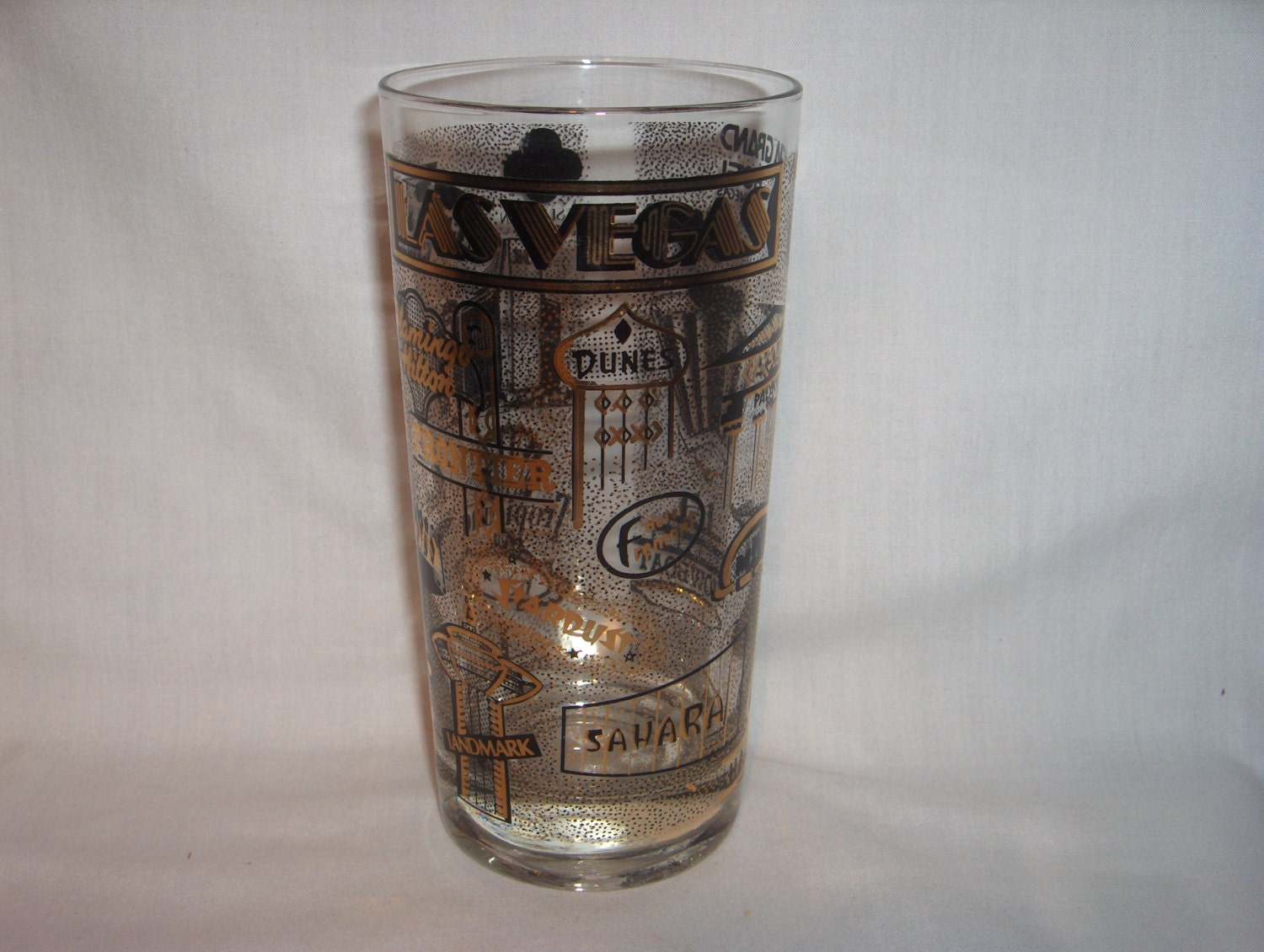 VINTAGE LAS VEGAS Souvenir Glass