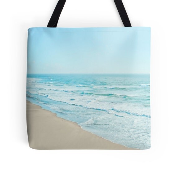 Beach Scene Ocean Waves Tote Bag Shoulder Bag Beach Photography ...