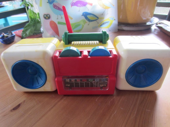 Little Kids Toy Stereo Boom Box Radio Plays 15 by ChillsSparklyArt