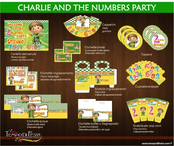 Charlie and the numbers printable party Il_570xn