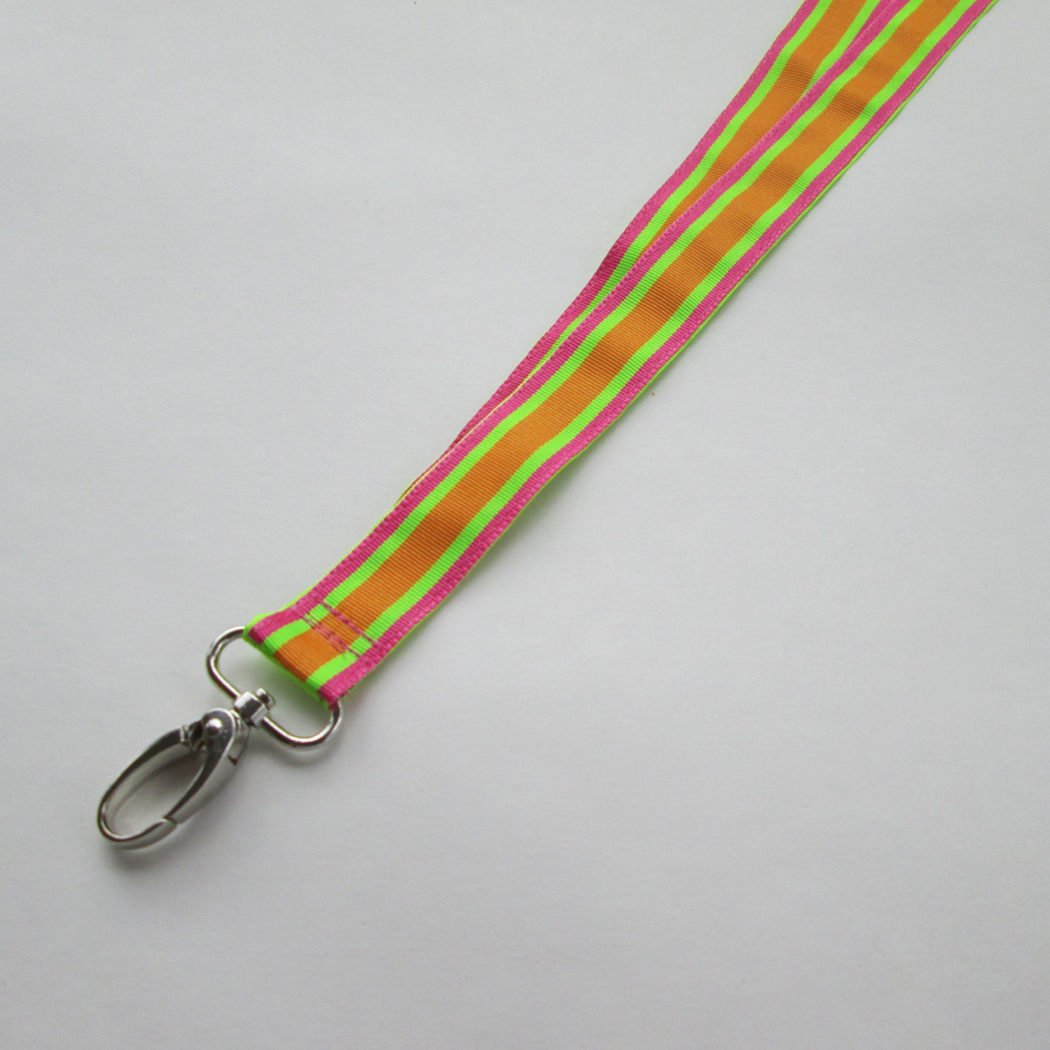 Reversible Striped Lanyard Keychains for Women Cool Lanyards