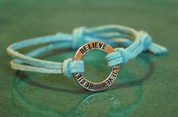Believe Bracelet Inspirational Message Bracelet by UniquelyByD