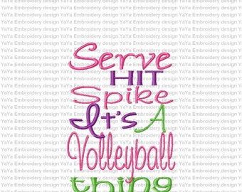 Volleyball Embroidery design