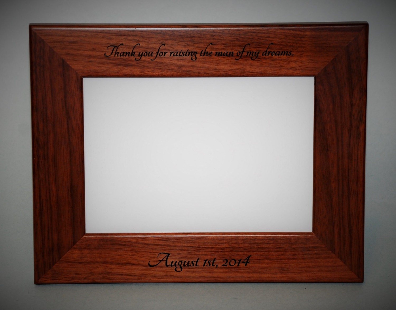 4x6 Laser Engraved Walnut Picture Frame Custom picture frame