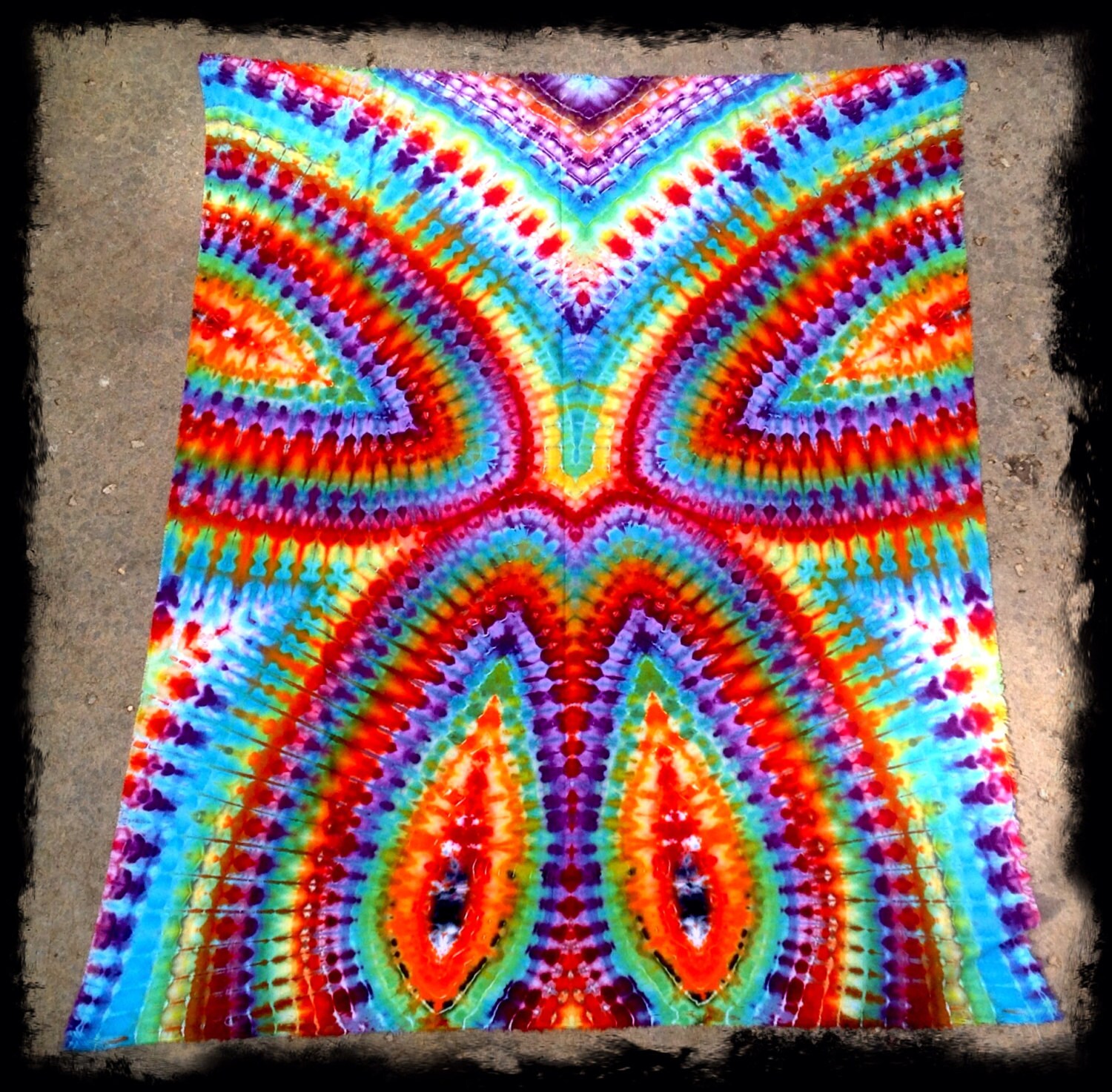 Custom Tie dye Tapestry Ice Dye Abstract Accordion Music