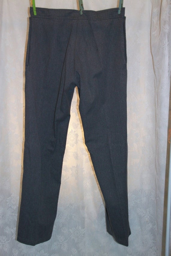 Homemade Amish/Mennonite/Plain Men's Grey Broadfall Pants