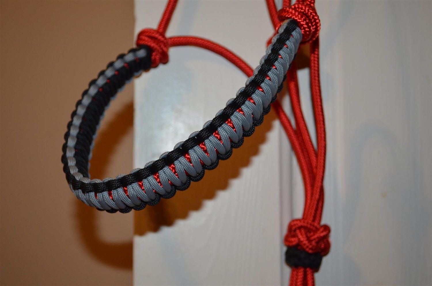 1/4 Premium rope halter with braided paracord noseband