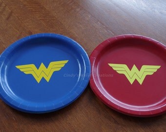 Wonder Woman Inspired Birthday Party Plates perfect for Birthday Parties or Celebrations of All Ages!