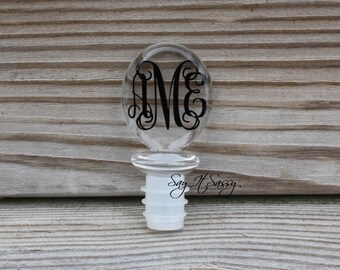 Personalized Wine Stopper Monogrammed Wine Stop Winestop Personalized Winestopper