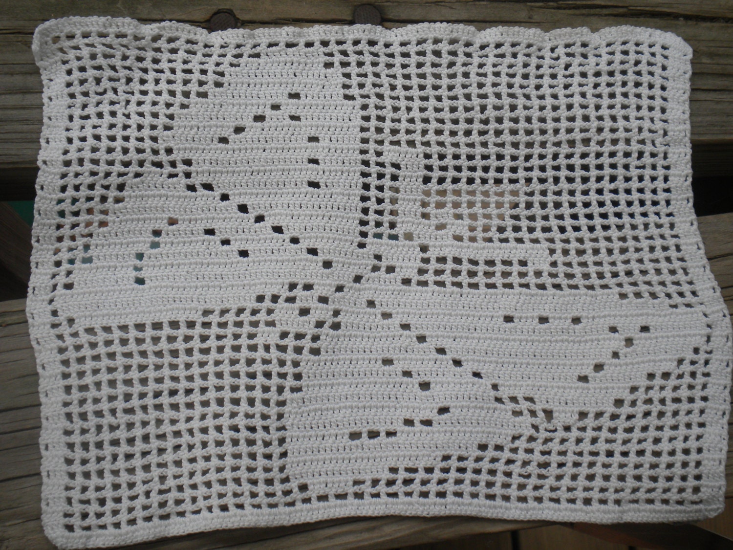 Filet crochet Butterfly set of 2 by Mywaycrochet on Etsy