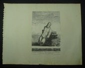 Erik Dahlberg Suecia Antiqua Engraving Image GOD Thor Dated 1717 Antique Print