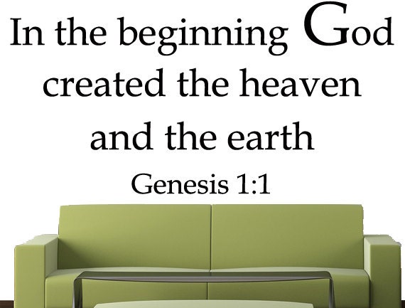 Genesis 1:1 In The Beginning God Created The Heaven And