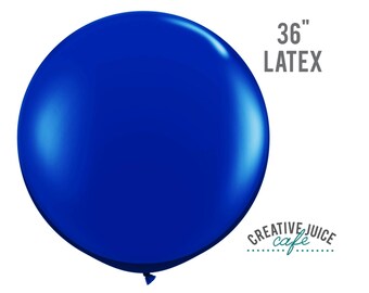 36" BLUE giant latex balloon - Perfect for weddings, birthdays, photography props