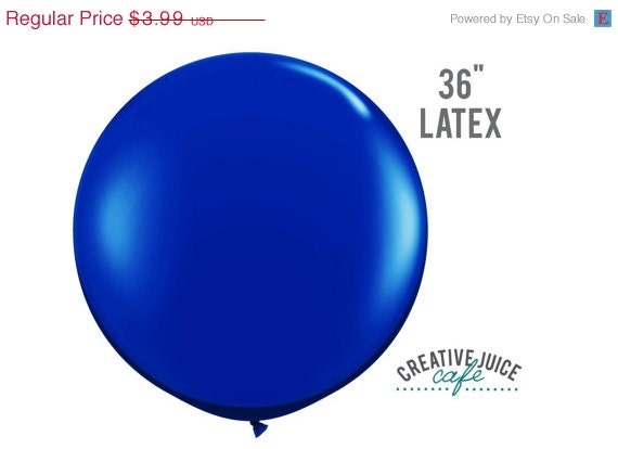 ON SALE 36" BLUE giant latex balloon - Perfect for weddings, birthdays, photography props Il_570xn