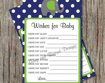 SALE Baby Boy Baby Owl Shower Game Wishes for Baby Advice